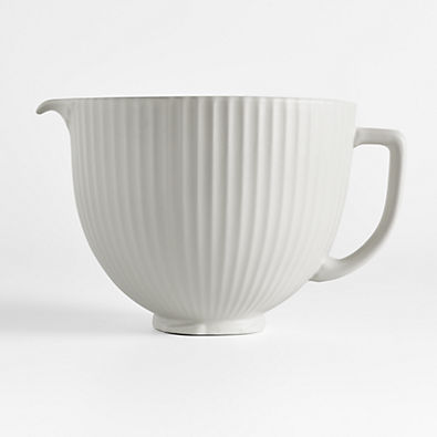 View KitchenAid ® Stand Mixer Classic Column White 5-Qt. Ceramic Mixing Bowl with Spout details