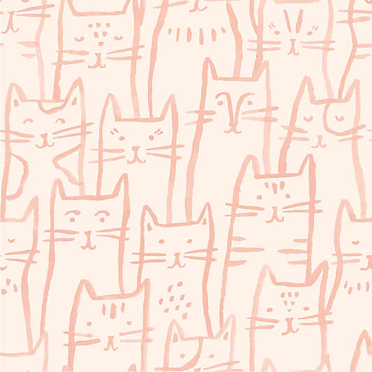 Chasing Paper Pink Smitten Kitten Peel and Stick Wallpaper