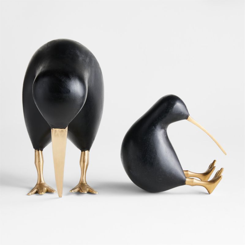 Extra-Large Black Wood Kiwi Bird - image 4 of 6