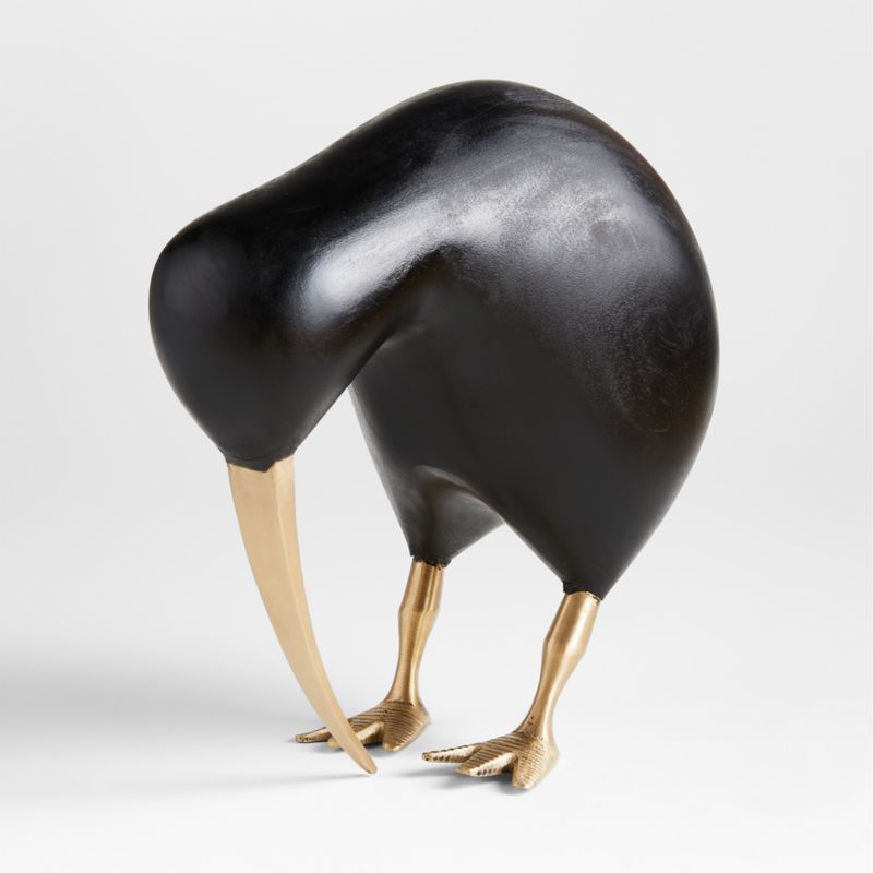 Extra-Large Black Wood Kiwi Bird - image 5 of 6