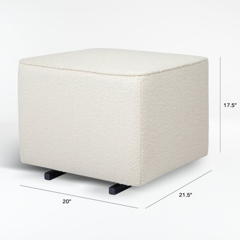 View Babyletto Kiwi Ivory Boucle Nursery Gliding Ottoman - image 3 of 7