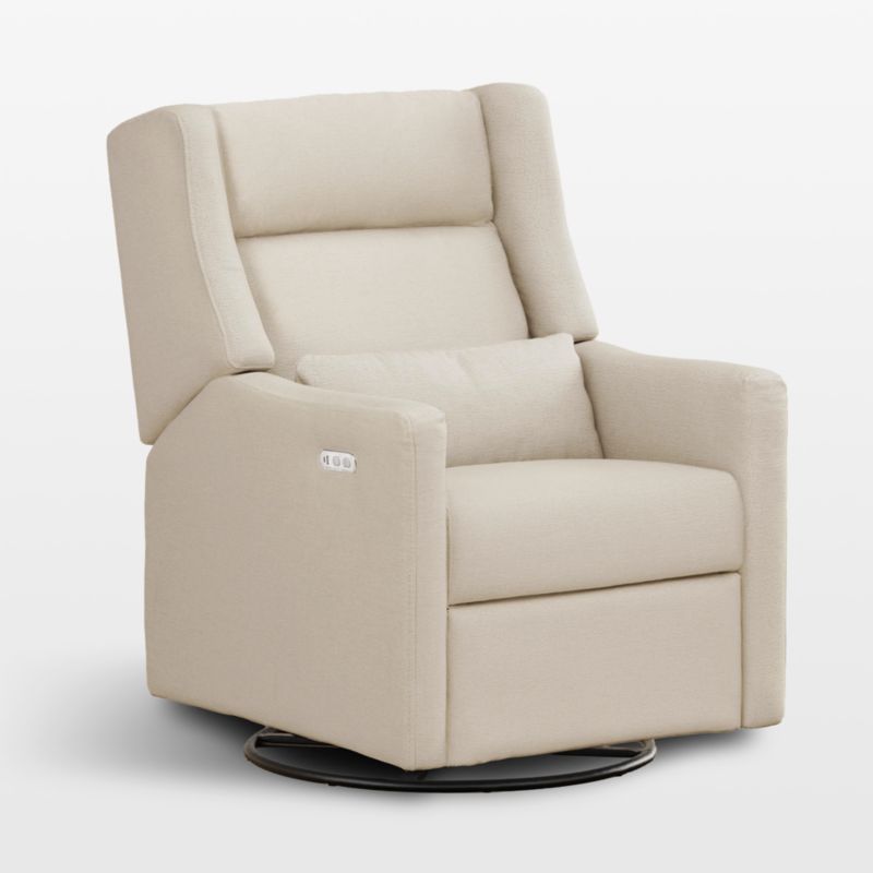 Babyletto Kiwi Plus Beach Tan Nursery Swivel Glider Recliner Chair - image 3 of 13