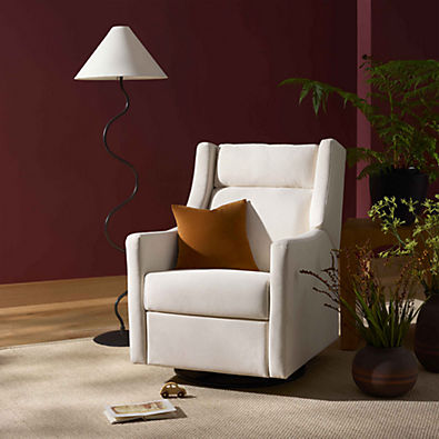 View Babyletto Kiwi Plus Cream Nursery Swivel Glider Recliner Chair details