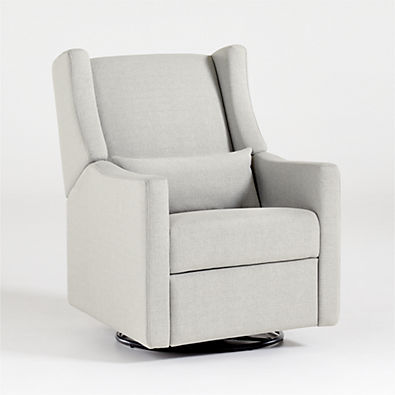 View Babyletto Kiwi Grey Nursery Power Recliner in Eco-Performance Fabric details