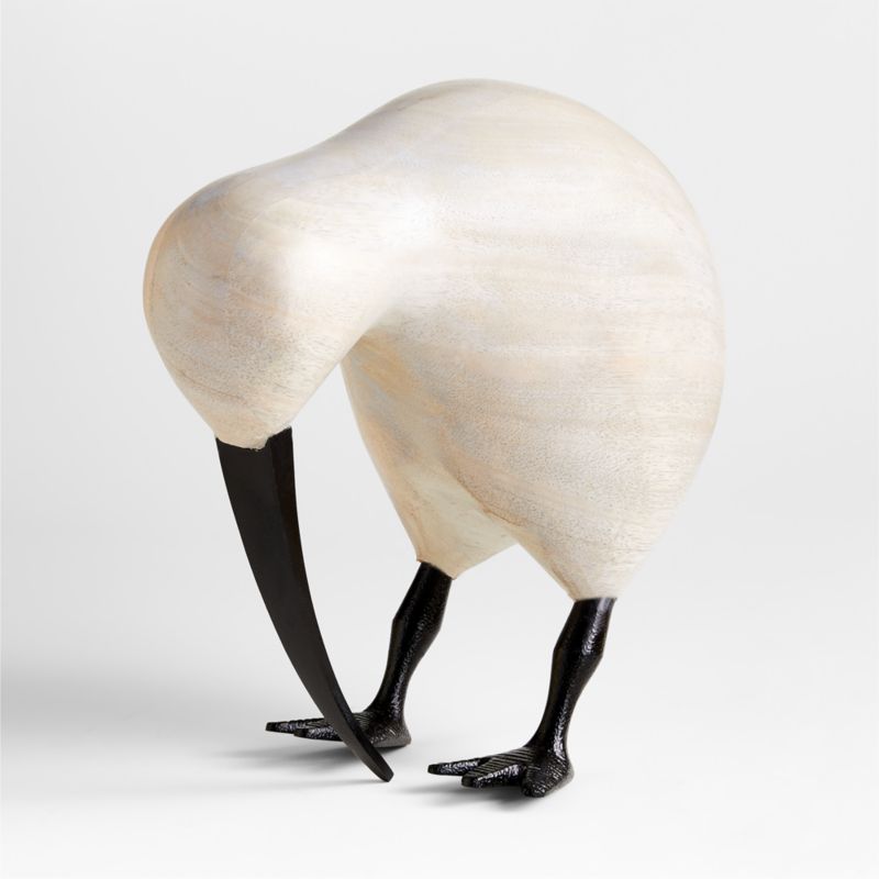 Extra-Large White Wood Kiwi Bird - image 6 of 7