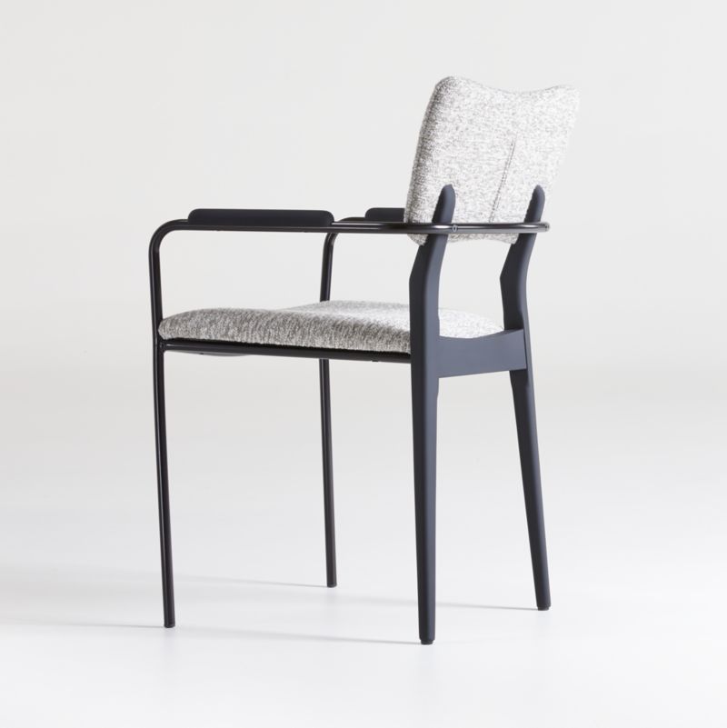 Klee Grey Bouclé Dining Chair + Reviews | Crate & Barrel Canada