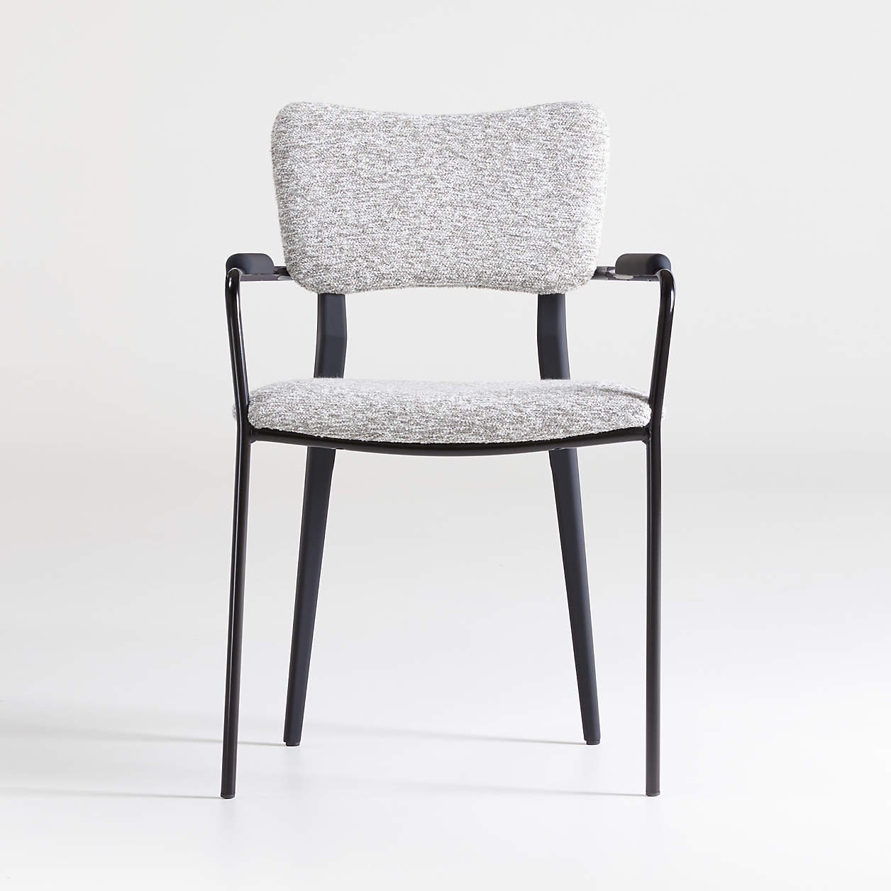 Klee Grey Bouclé Dining Chair + Reviews Crate & Barrel