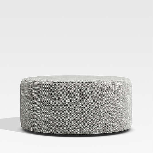 Kline Mink Round Outdoor Upholstered Ottoman