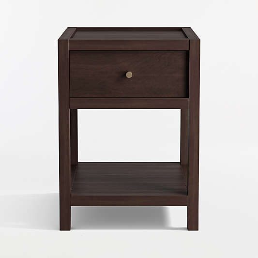 Keane 18" Espresso Solid Wood Narrow Nightstand