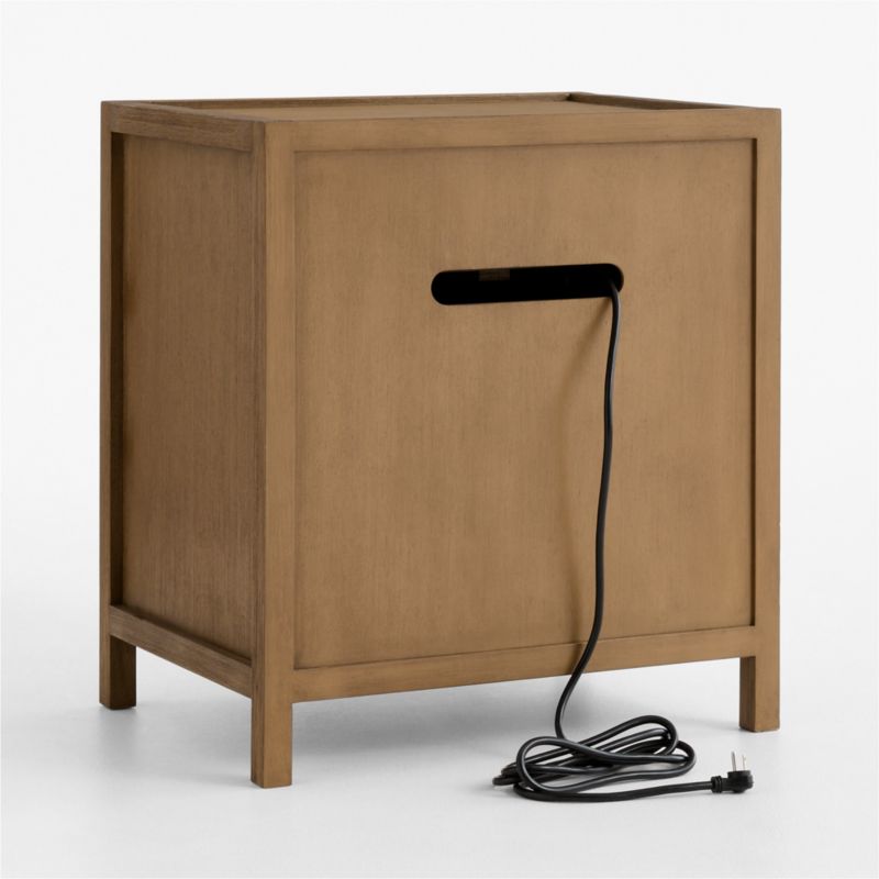 Keane 26" Solid Driftwood 3-Drawer Charging Nightstand - image 3 of 9