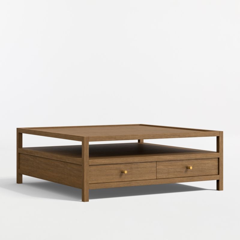 Keane Driftwood 45" Square Storage Coffee Table - image 3 of 8