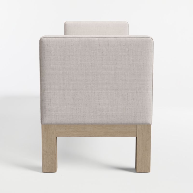 Keane 54" Weathered Natural Wood Upholstered Bench - image 6 of 8