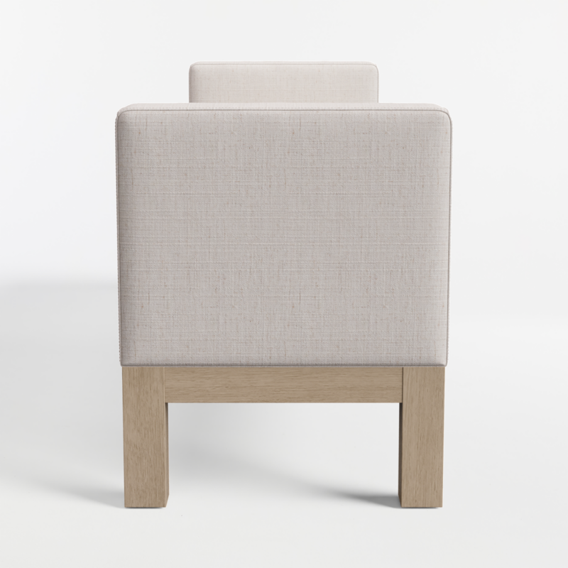 Keane 54" Weathered Natural Wood Upholstered Bench - image 7 of 9