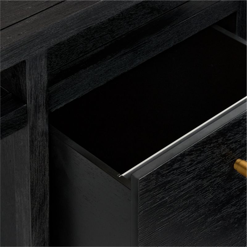 Keane 65" Black Solid Wood Desk with Outlets - image 8 of 10