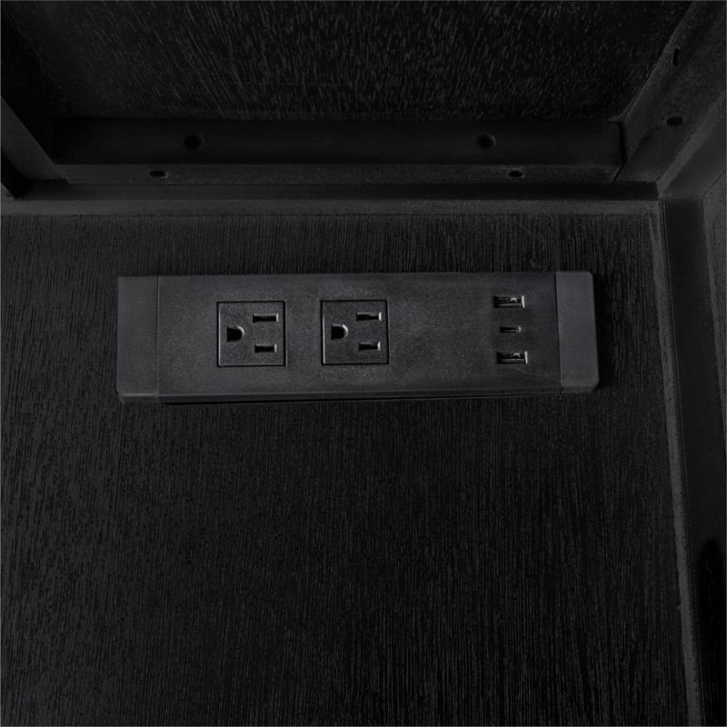 Keane 65" Black Solid Wood Desk with Outlets - image 9 of 10