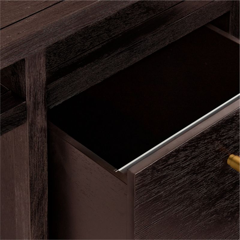 Keane 65" Espresso Solid Wood Desk with Outlets - image 8 of 10