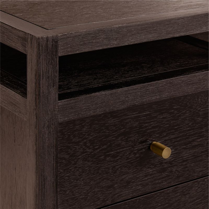 Keane 65" Espresso Solid Wood Desk with Outlets - image 6 of 10