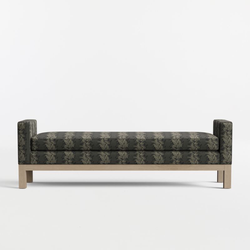 Keane 70" Weathered Natural Wood Upholstered Bench - image 4 of 7