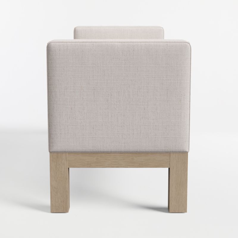 View Keane 70" Weathered Natural Wood Upholstered Bench - image 7 of 7
