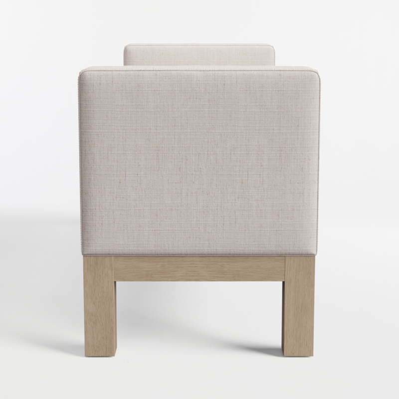 Keane 70" Weathered Natural Wood Upholstered Bench - image 6 of 7