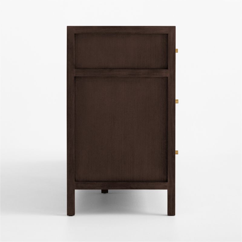 Keane 84" Solid Espresso Wood 9-Drawer Dresser - image 4 of 11