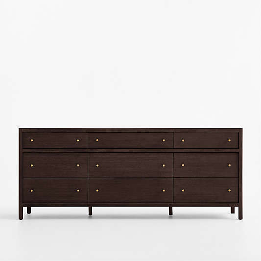 Keane Solid Espresso Wood Dresser (64"-84")