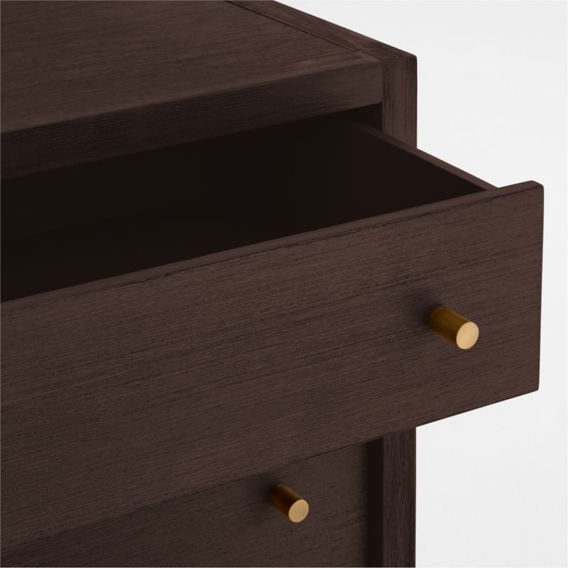 Keane 64" Solid Espresso Wood 6-Drawer Dresser - image 5 of 10