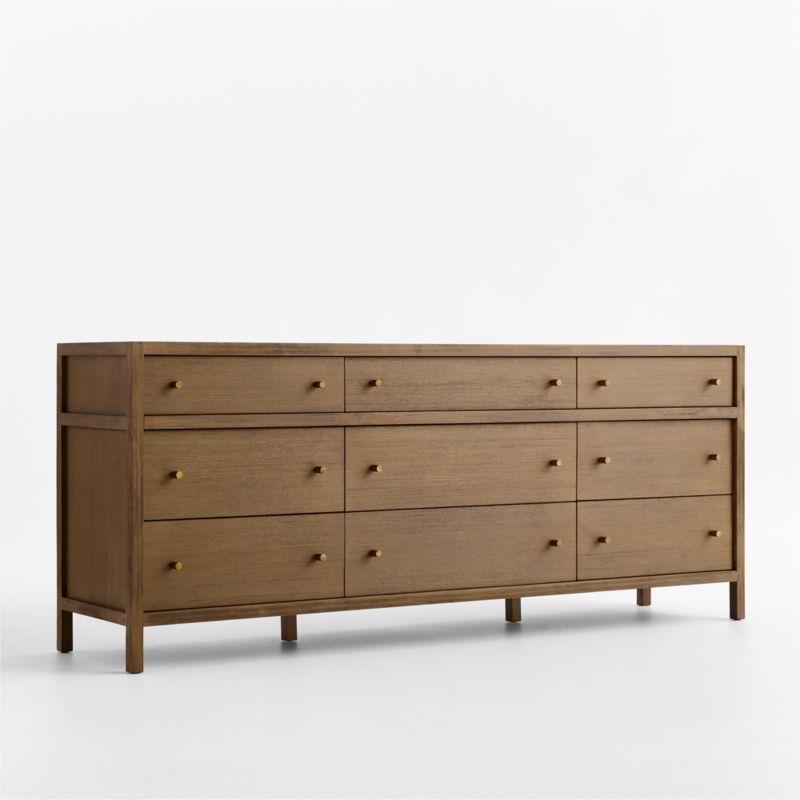Keane 84" Solid Driftwood 9-Drawer Dresser - image 6 of 15