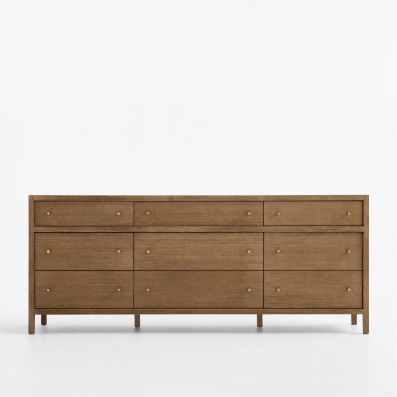 Keane 84" Solid Driftwood 9-Drawer Dresser - image 5 of 15