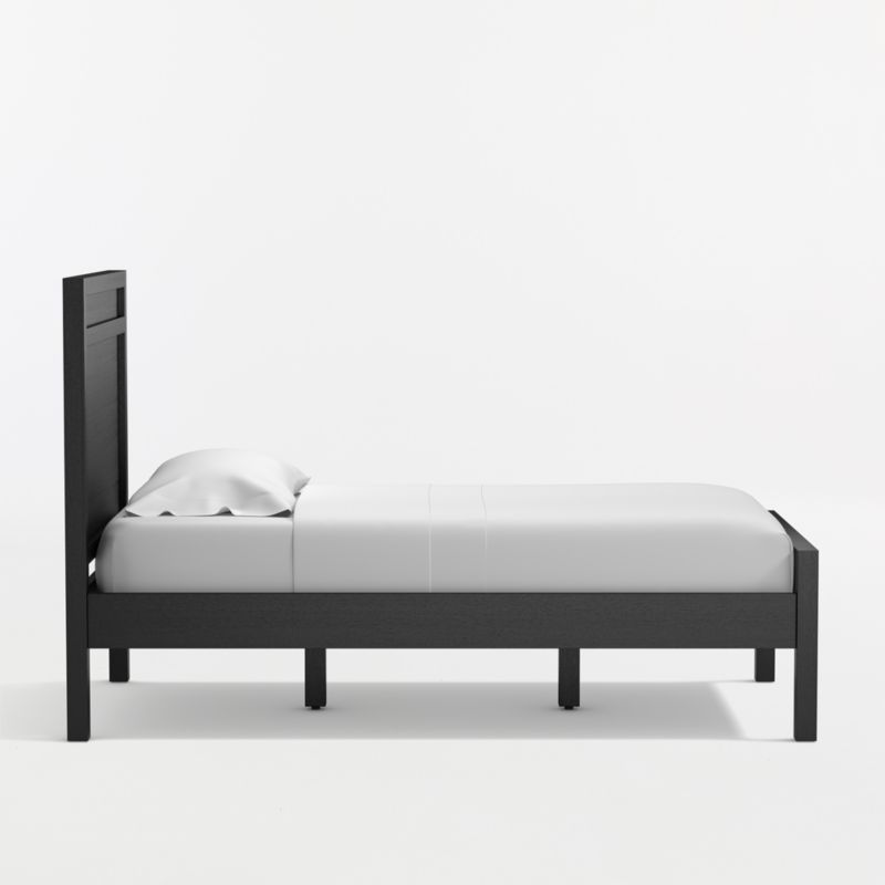 Keane Black Solid Wood Twin Bed - image 5 of 12