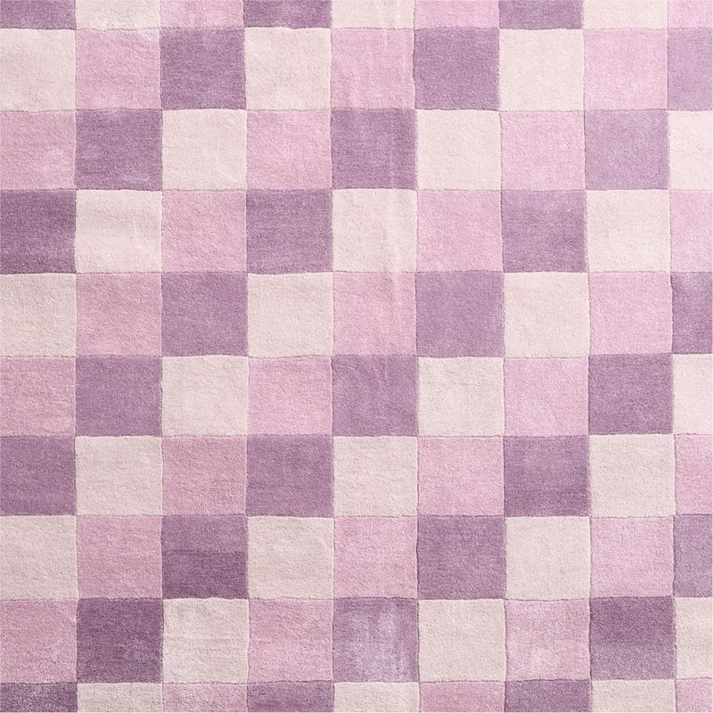 Kian Checker Lilac Rose Performance Kids Area Rug 5'x8' - image 1 of 4