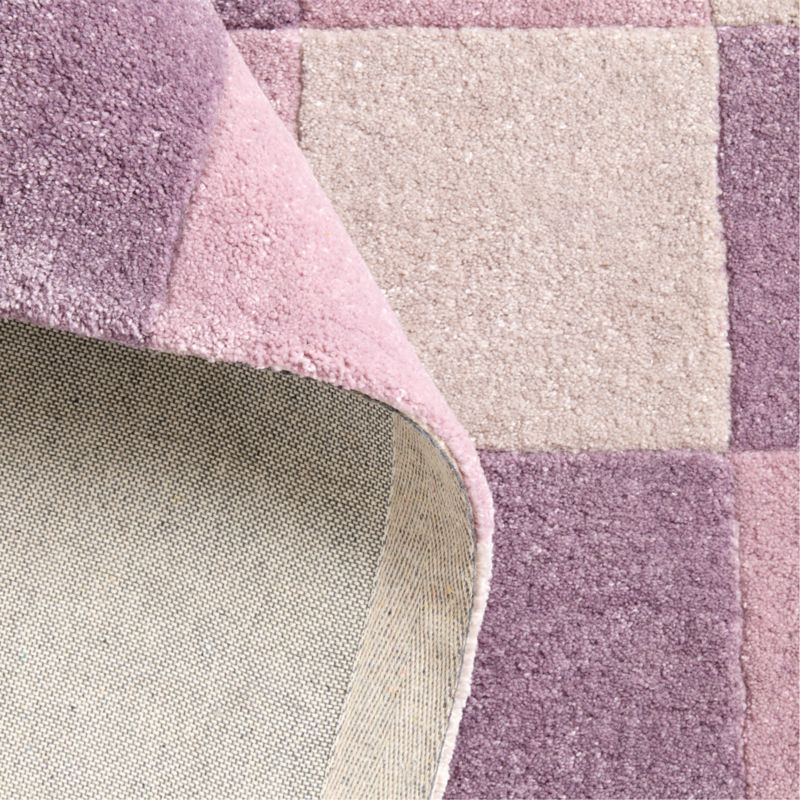 Kian Checker Lilac Rose Performance Kids Area Rug 5'x8' - image 2 of 4