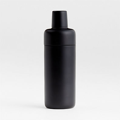 View Knight Double-Wall Matte Black Stainless Steel Cocktail Shaker details