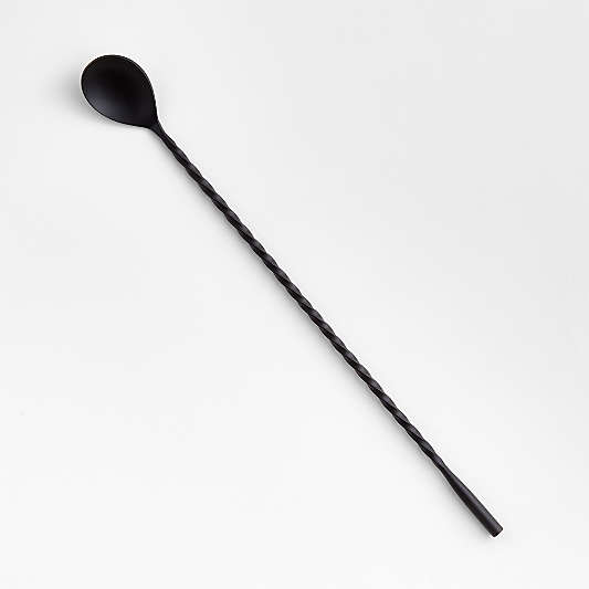 Knight Matte Black Stainless Steel Bar Spoon