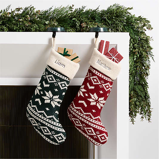 Knit Fair Isle Christmas Stockings