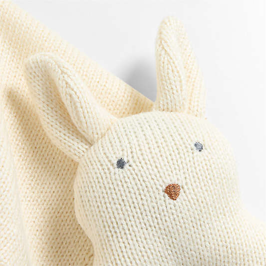 Bunny Knit Lovey and Rattle Gift Set