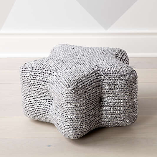 Silver Star Pouf