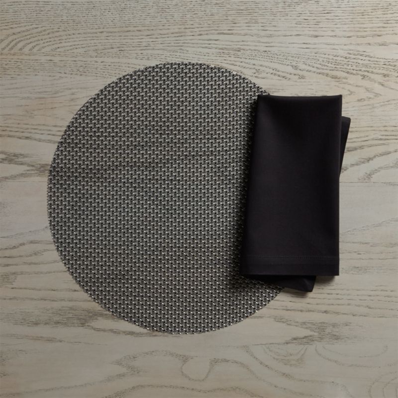 Chilewich ® Knitty Black Easy-Clean Vinyl Placemat