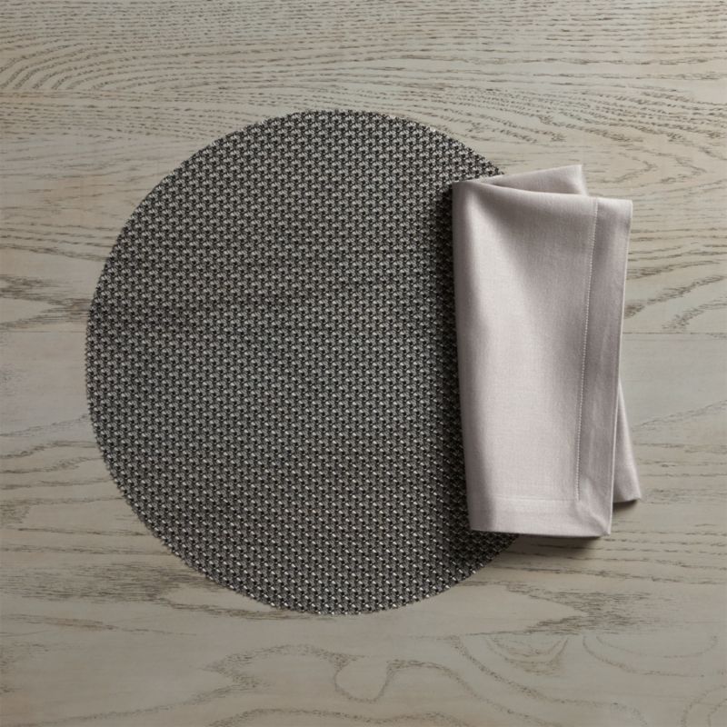 Chilewich ® Knitty Black Easy-Clean Vinyl Placemat