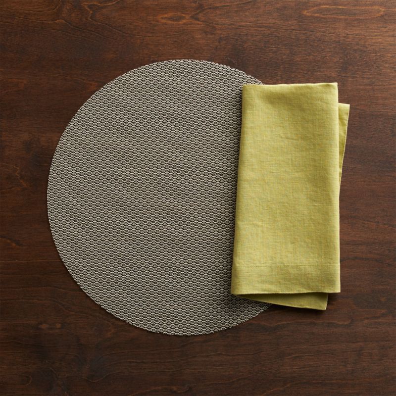 Chilewich ® Knitty Neutral Easy-Clean Vinyl Placemat - image 3 of 6