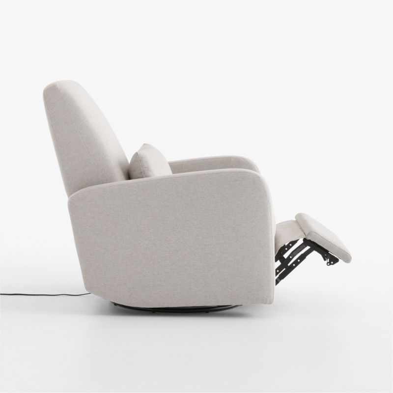 Kinney Beach Oat Tan Swivel Glider Power Recliner Nursery Chair - image 5 of 8