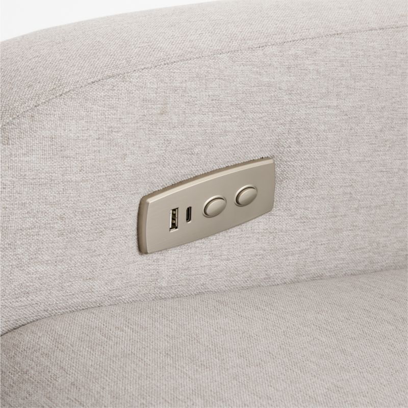 Kinney Beach Oat Tan Swivel Glider Power Recliner Nursery Chair - image 7 of 8