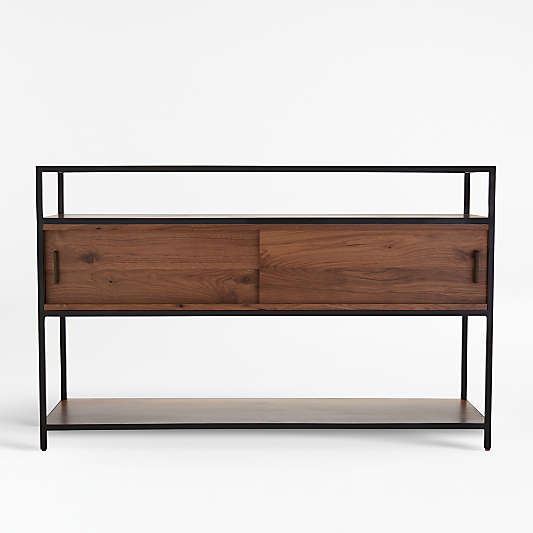 Knox Black Trim and Walnut 56" Storage Media Console