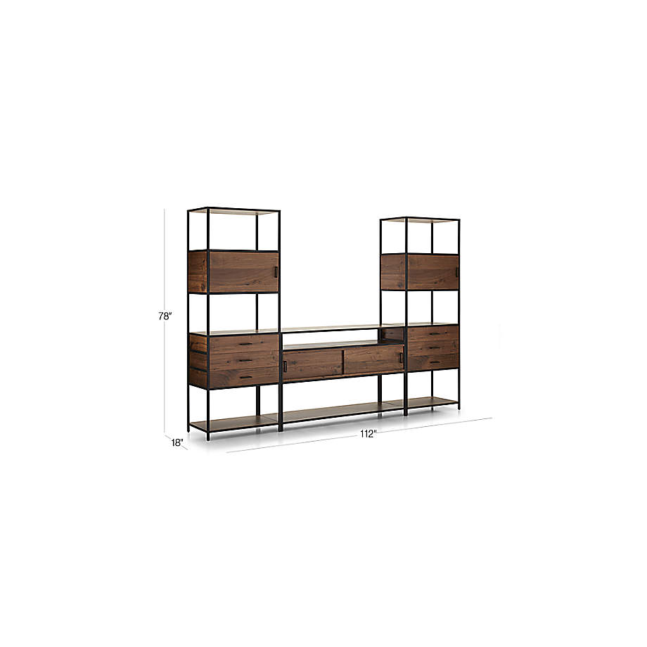 2-Wide Tall Media Shelves