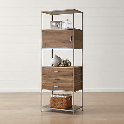 Knox Nickel Tall Storage Bookcase + 