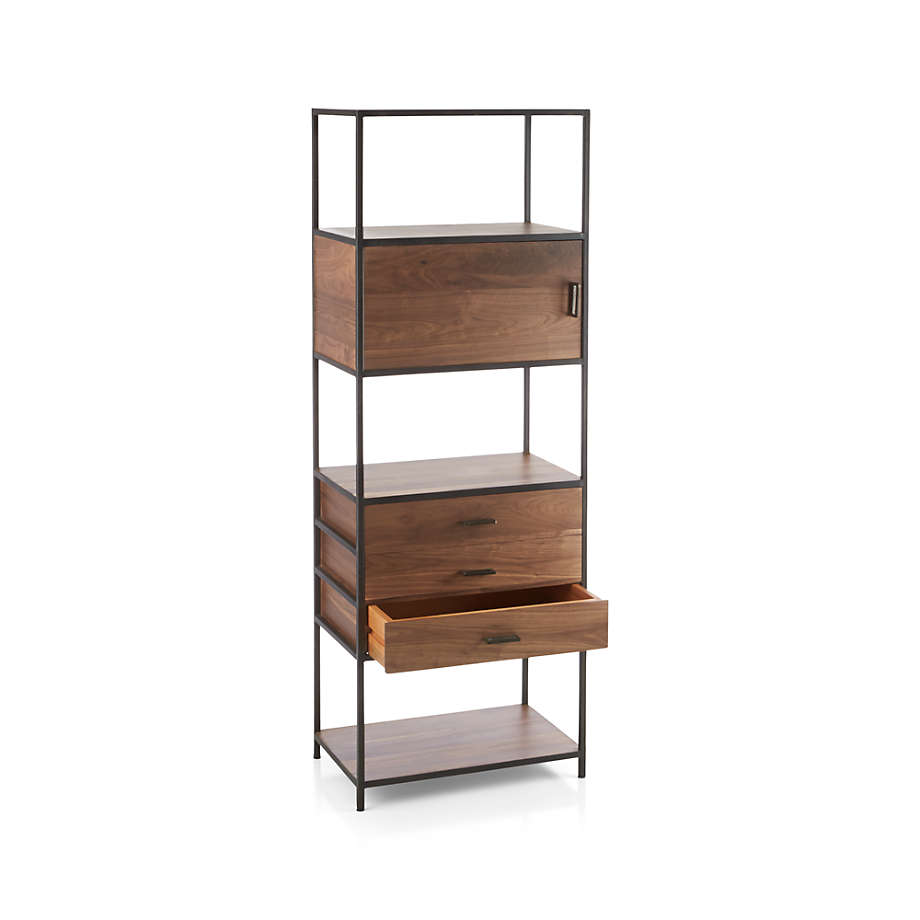 Tall walnut deals bookshelf