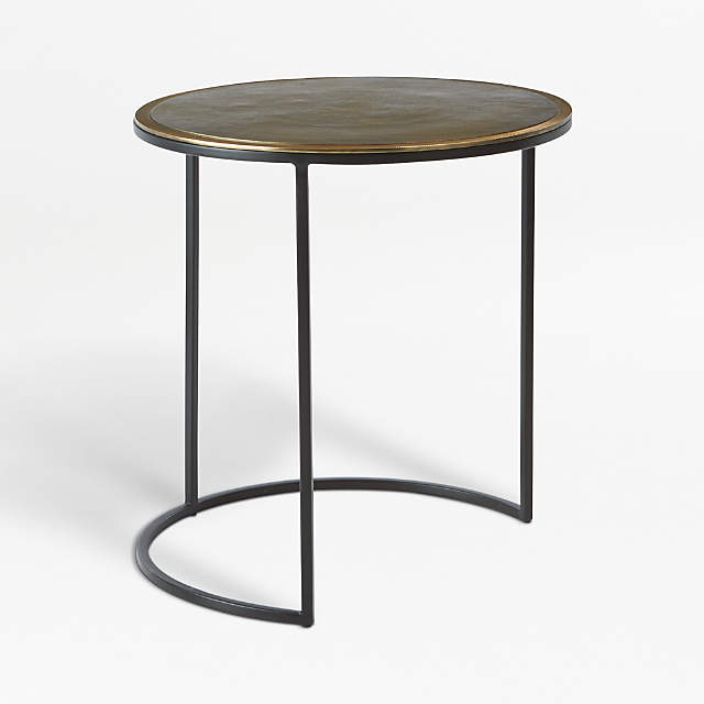 crate and barrel knurl nesting tables