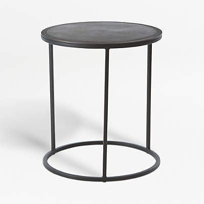 Knurl Small Round Accent Table, Small Round End Table Cover