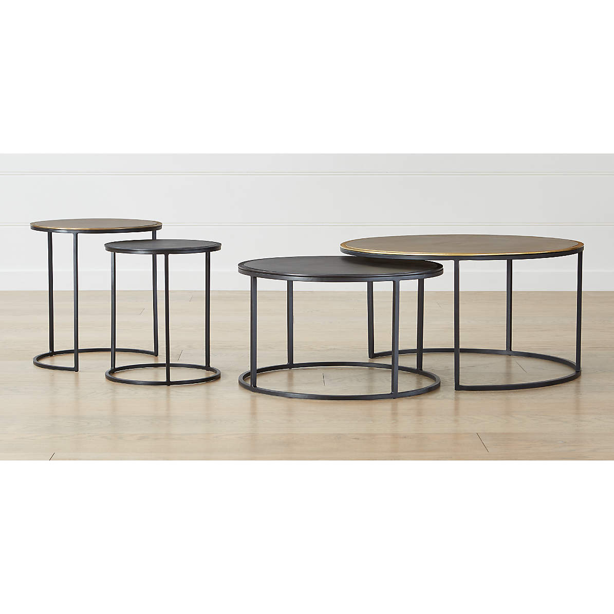 crate and barrel nesting coffee table