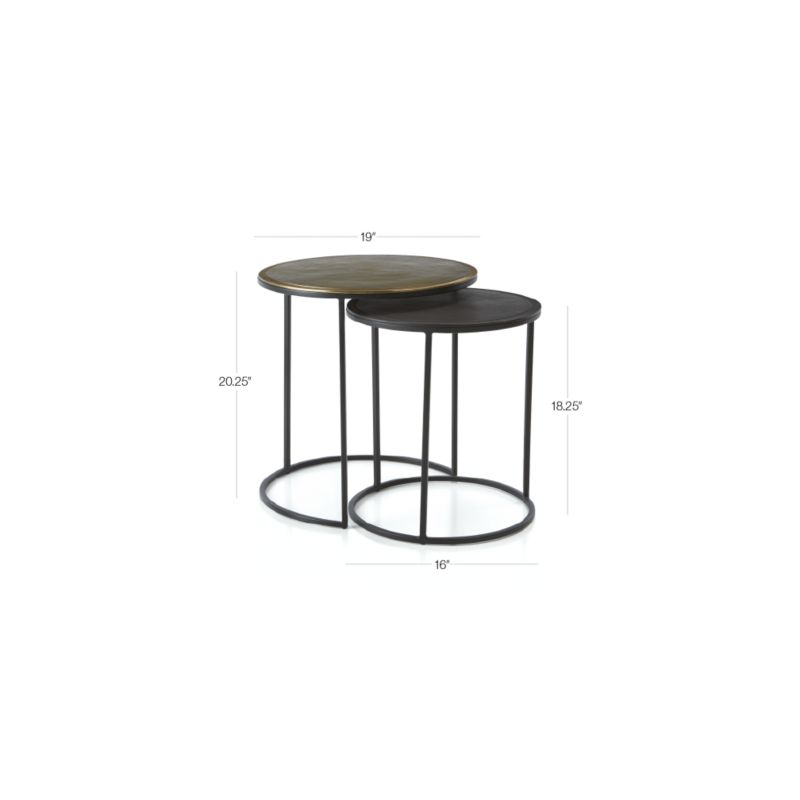 View Knurl Nesting Accent Tables Set of Two - image 2 of 14